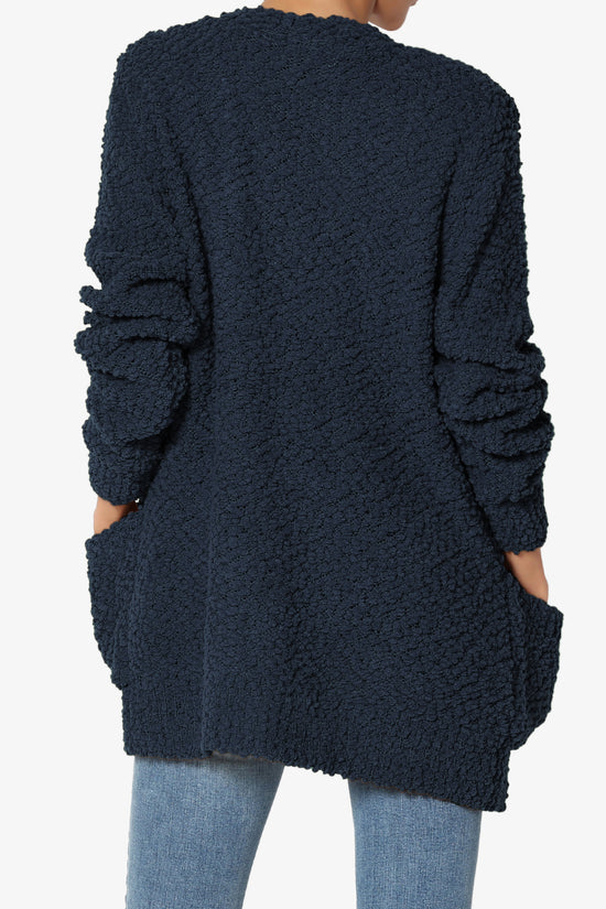 Barry Button Teddy Knit Sweater Cardigan DARK NAVY_2