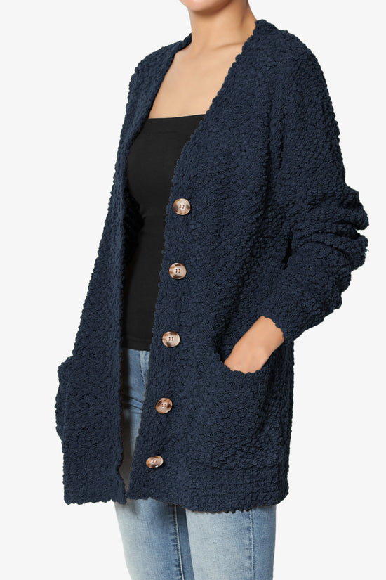 Load image into Gallery viewer, Barry Button Teddy Knit Sweater Cardigan DARK NAVY_3
