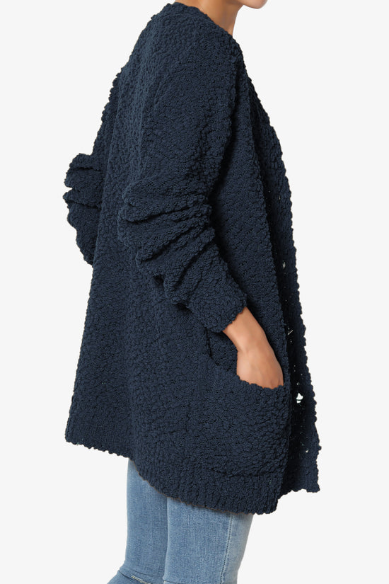 Load image into Gallery viewer, Barry Button Teddy Knit Sweater Cardigan DARK NAVY_4
