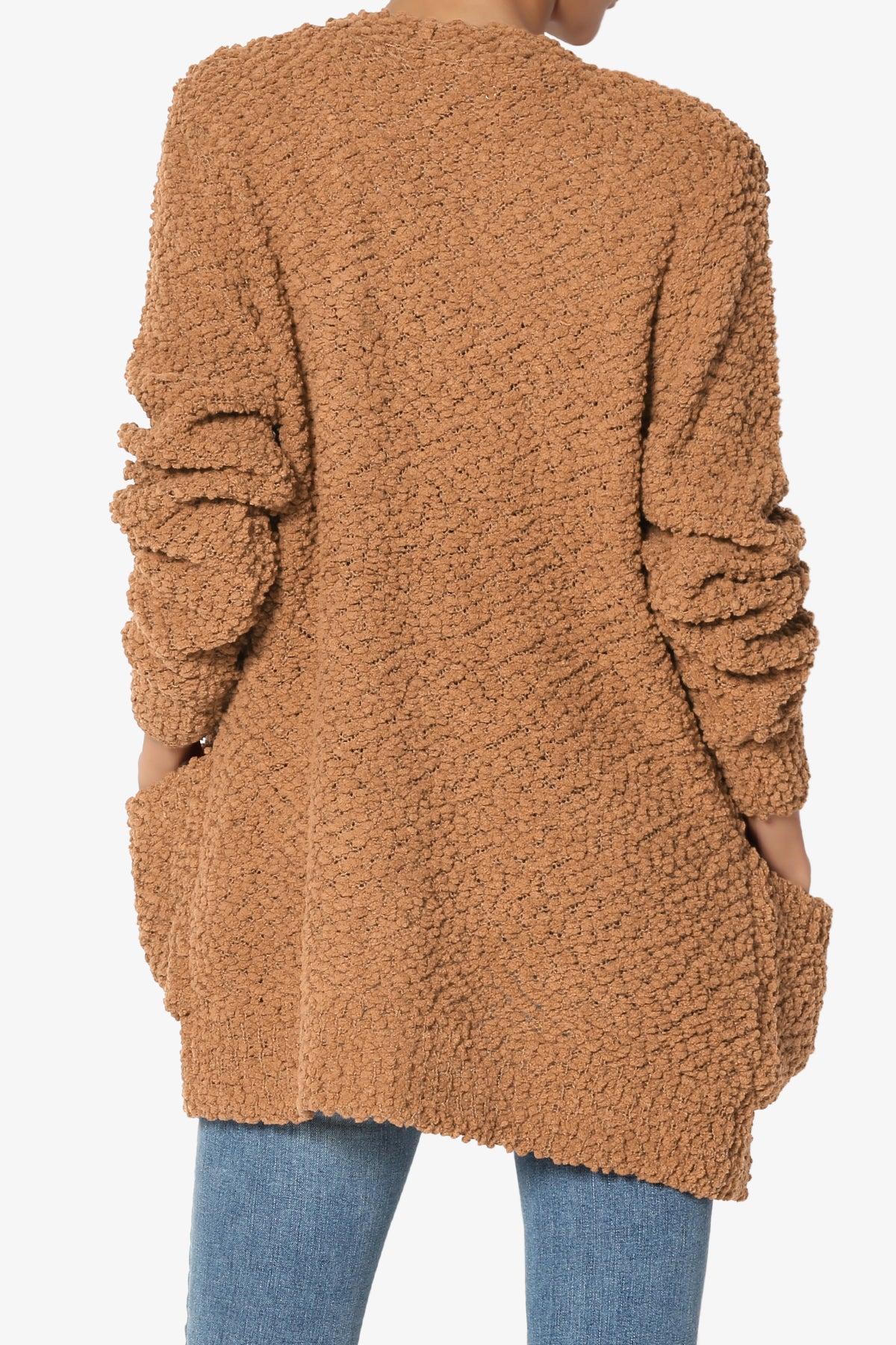 Barry Button Teddy Knit Sweater Cardigan DEEP CAMEL_2