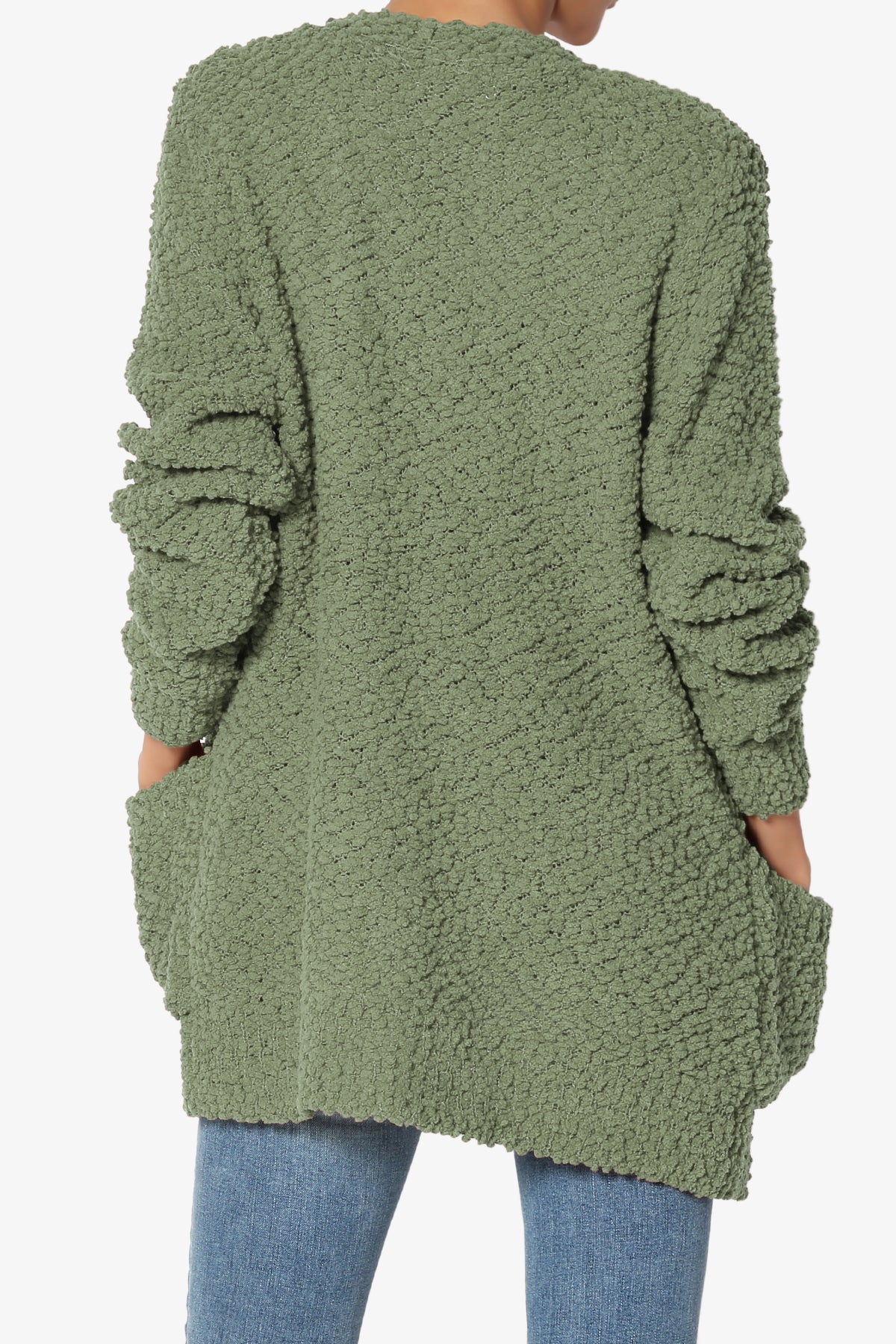 Load image into Gallery viewer, Barry Button Teddy Knit Sweater Cardigan DUSTY OLIVE_2
