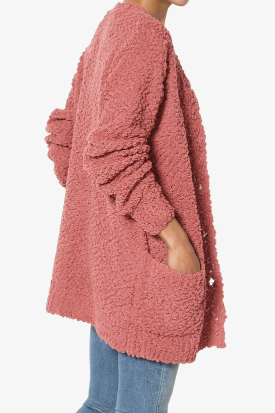 Load image into Gallery viewer, Barry Button Teddy Knit Sweater Cardigan DUSTY ROSE_4
