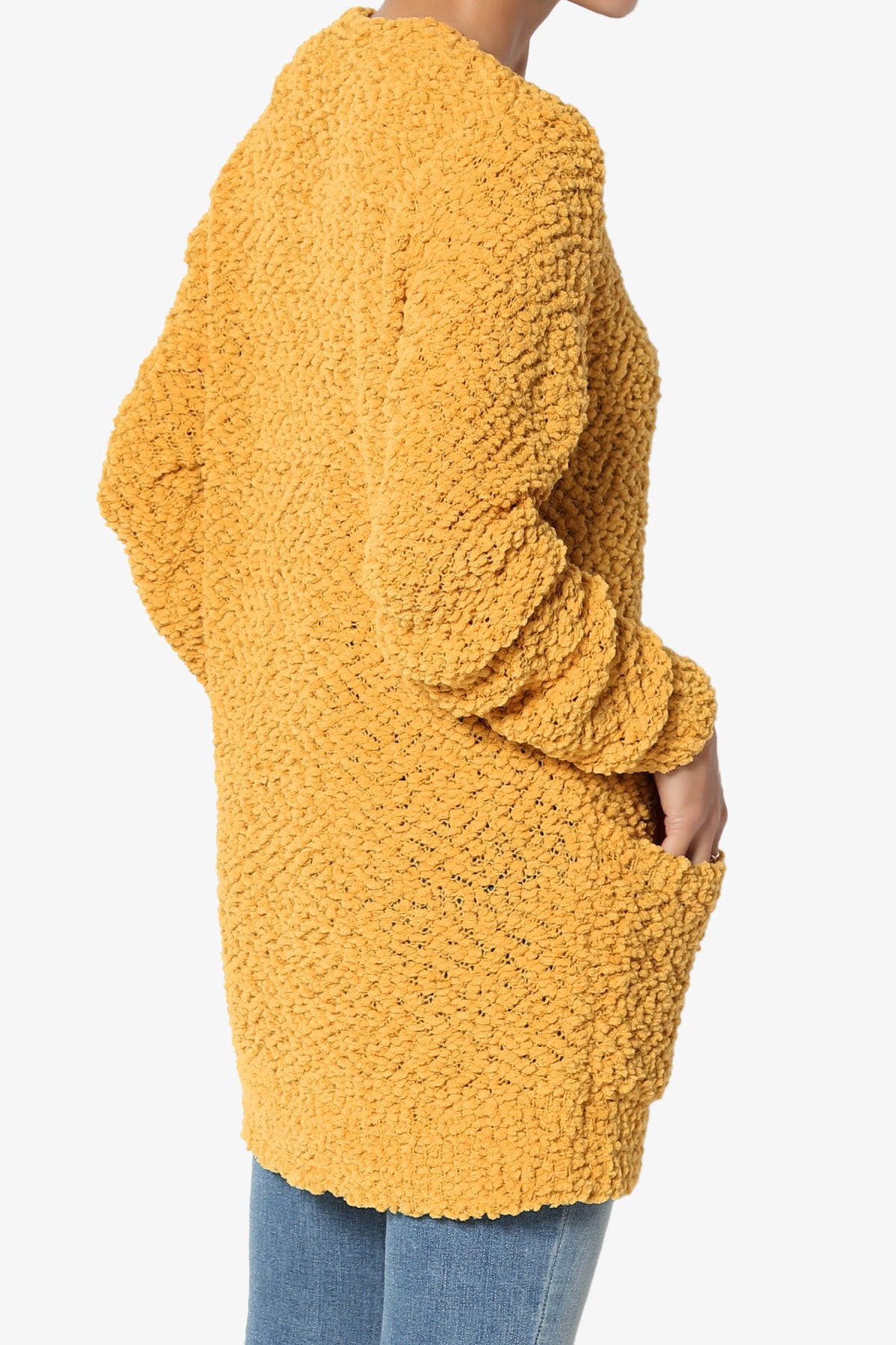 Load image into Gallery viewer, Barry Button Teddy Knit Sweater Cardigan GOLDEN MUSTARD_4
