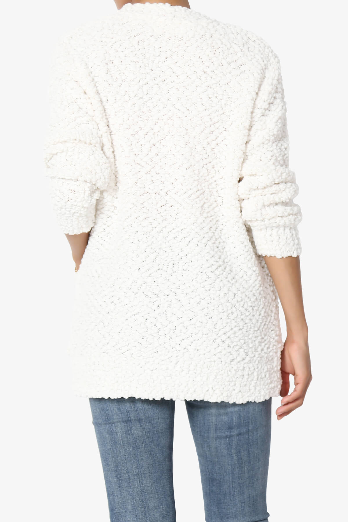 Barry Button Teddy Knit Sweater Cardigan IVORY_2