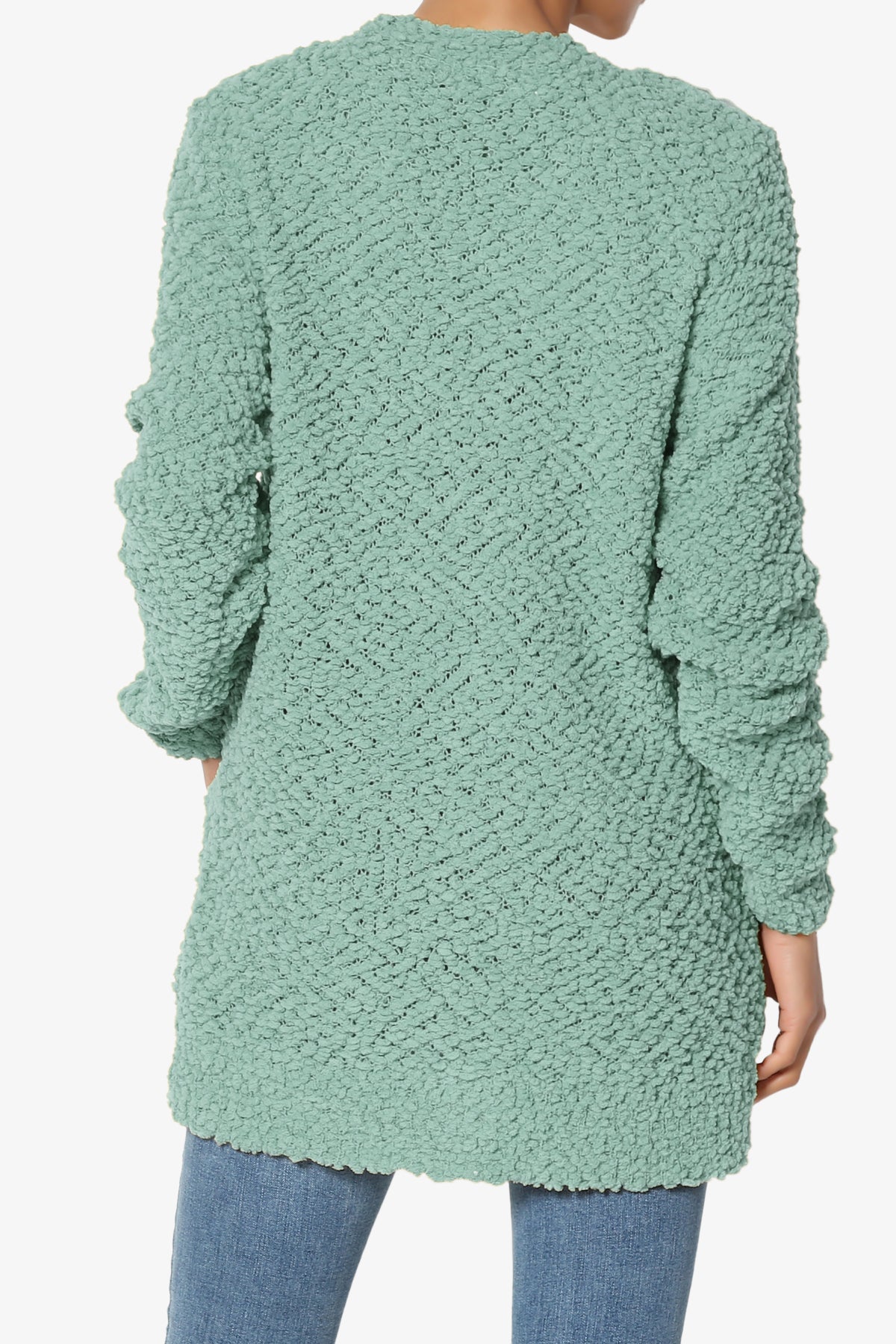 Load image into Gallery viewer, Barry Button Teddy Knit Sweater Cardigan LIGHT GREEN_2
