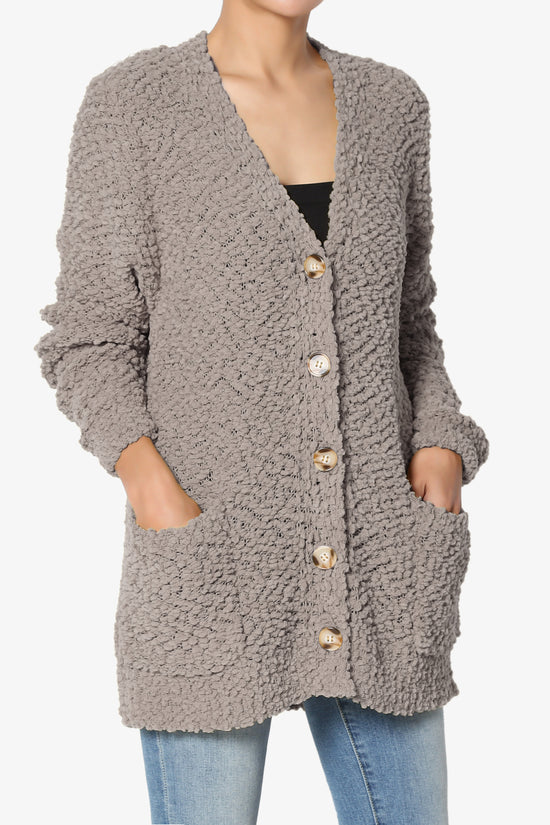 Load image into Gallery viewer, Barry Button Teddy Knit Sweater Cardigan LIGHT MOCHA_3
