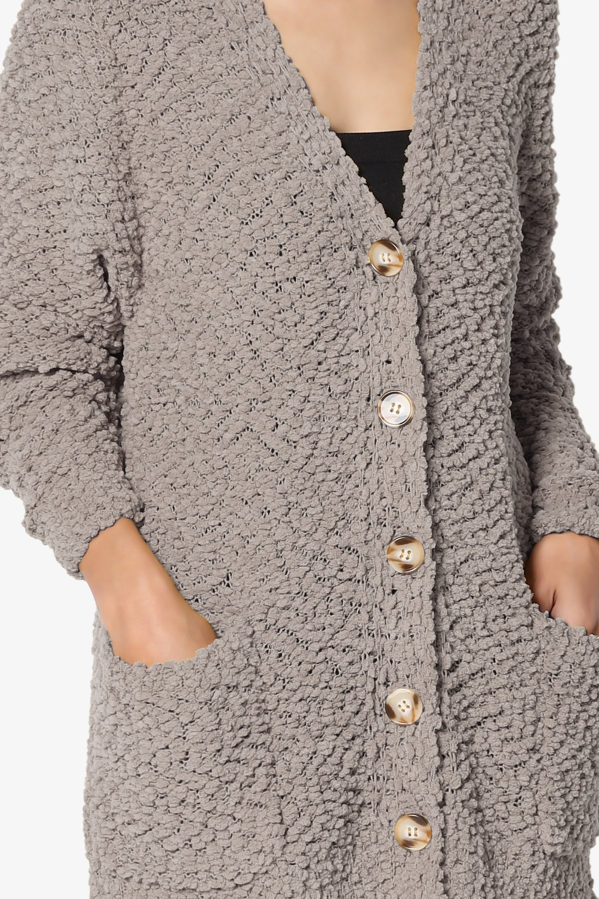 Load image into Gallery viewer, Barry Button Teddy Knit Sweater Cardigan LIGHT MOCHA_5
