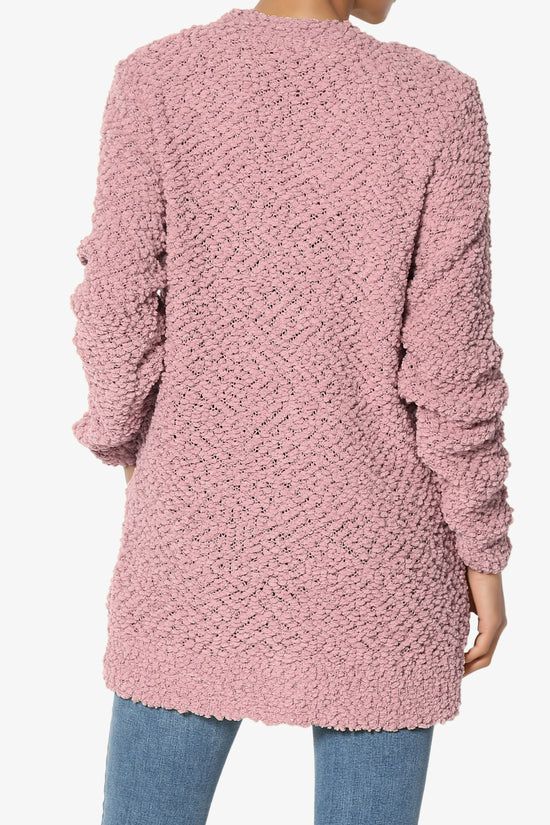 Barry Button Teddy Knit Sweater Cardigan LIGHT ROSE_2
