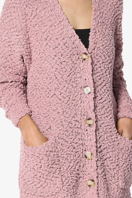 Load image into Gallery viewer, Barry Button Teddy Knit Sweater Cardigan LIGHT ROSE_5
