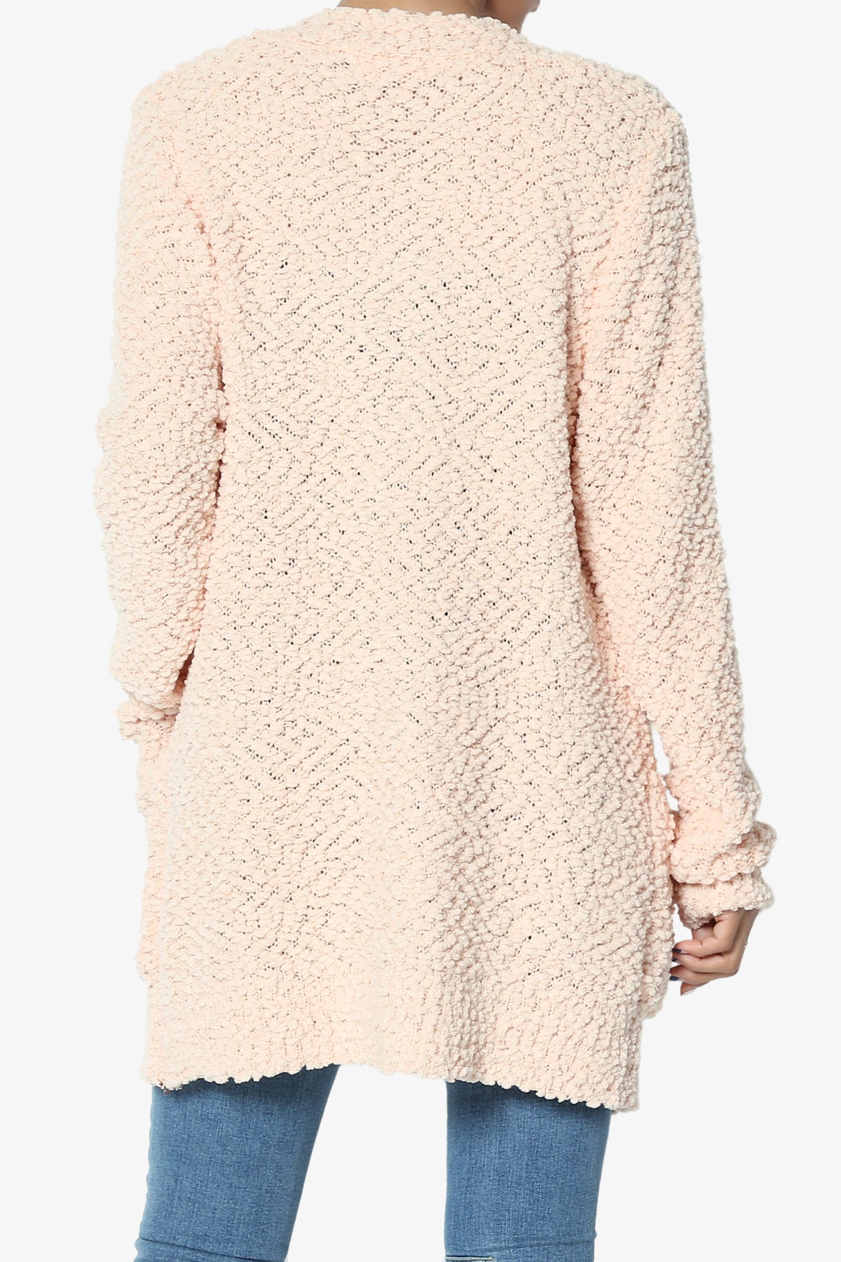 Load image into Gallery viewer, Barry Button Teddy Knit Sweater Cardigan LT PEACH_2
