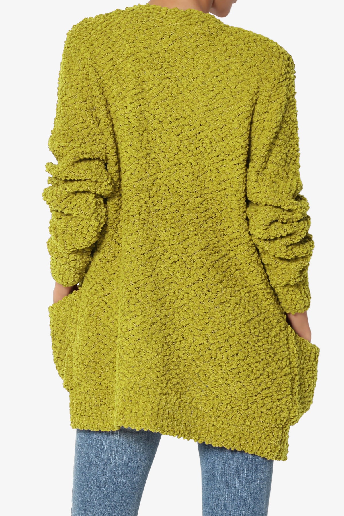 Load image into Gallery viewer, Barry Button Teddy Knit Sweater Cardigan OLIVE MUSTARD_2
