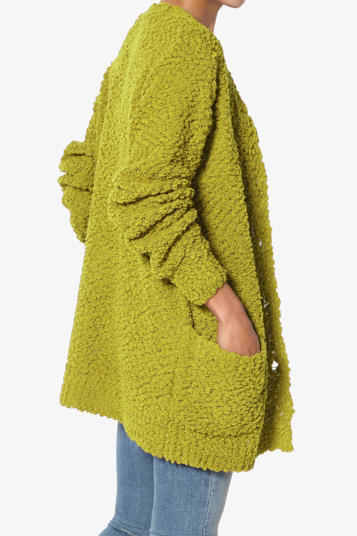 Load image into Gallery viewer, Barry Button Teddy Knit Sweater Cardigan OLIVE MUSTARD_4
