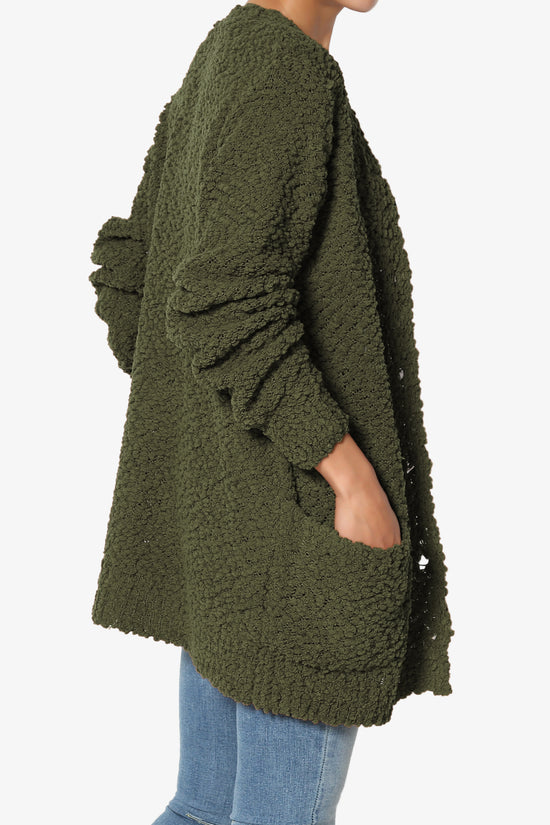 Load image into Gallery viewer, Barry Button Teddy Knit Sweater Cardigan OLIVE_4
