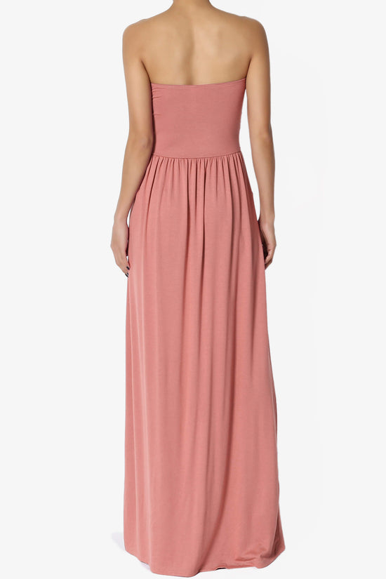Load image into Gallery viewer, Hera Strapless Pocket Maxi Dress ASH ROSE_2
