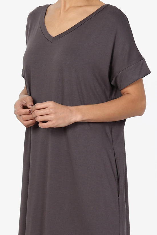 Lunar Pocket T-Shirt Maxi Dress ASH GREY_5