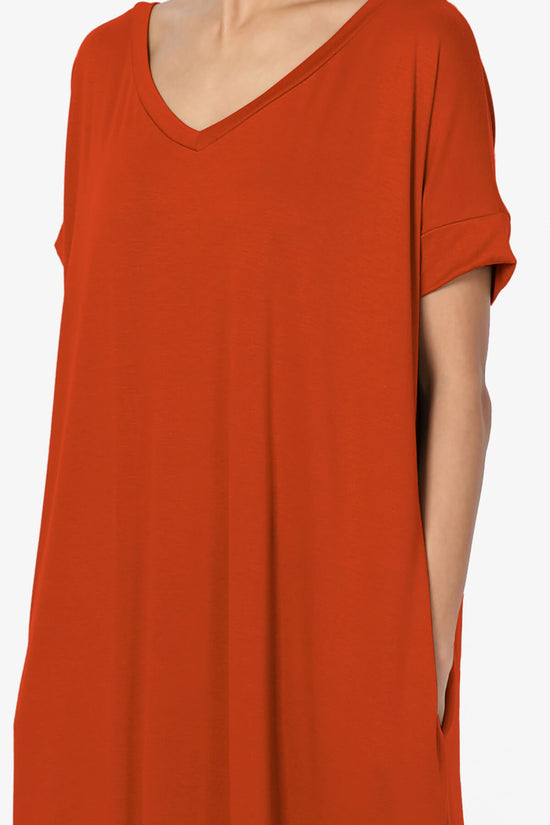 Load image into Gallery viewer, Lunar Pocket T-Shirt Maxi Dress COPPER_5
