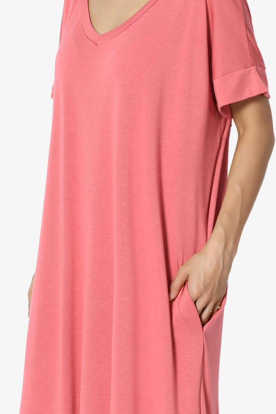 Load image into Gallery viewer, Lunar Pocket T-Shirt Maxi Dress DESERT ROSE_5
