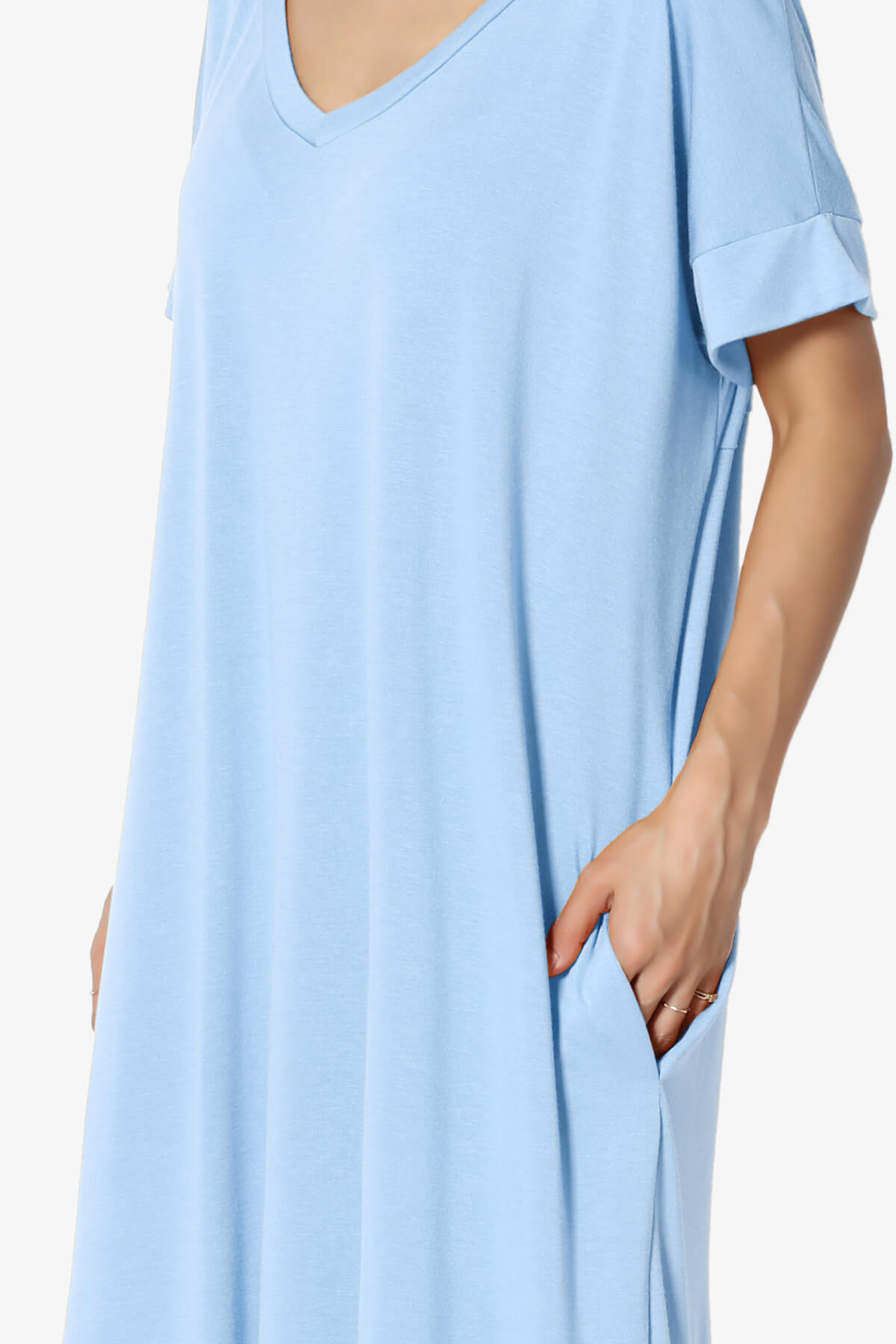 Lunar Pocket T-Shirt Maxi Dress LIGHT BLUE_5