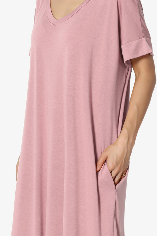 Lunar Pocket T-Shirt Maxi Dress LIGHT ROSE_5